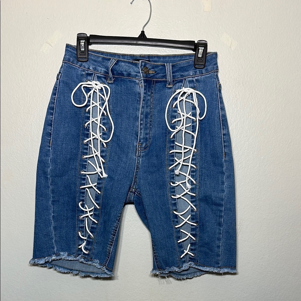 SHEIN Light Blue Denim Shorts